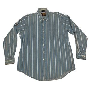 Vintage 90s Ralph Lauren Chaps Men’s Boy Scouts Label Striped Shirt